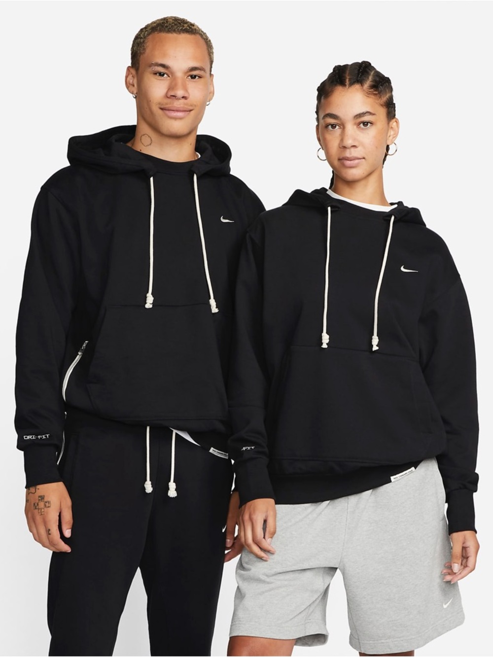 LIKE NEW Nike Dri-Fit Standard Issue Hoodie Sweatshirt Black Men’s Large Tall LT - Picture 2 of 15